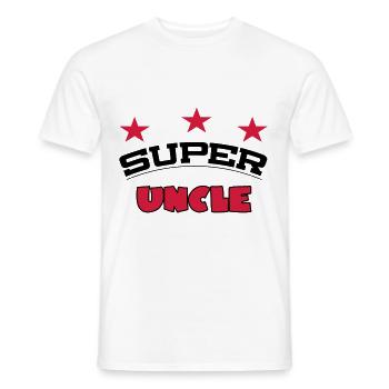 Super uncle - Men's T-Shirt - white - Front - AI Model Male 178 dark (178cm)
