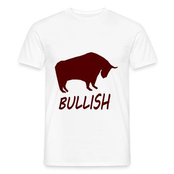 L’investisseur haussier - T-shirt homme - blanc - Devant - AI Model Male 178 dark (178cm)