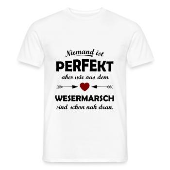 Wesermarsch in Lower Saxony - Men's T-Shirt - white - Front - AI Model Male 178 dark (178cm)