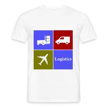 The Logistics Symbols - Men's T-Shirt - white - Front - AI Model Male 178 dark (178cm)