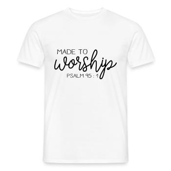 Glauben Jesus Gläubig Christen Geschenk - Männer T-Shirt - Weiß - Vorne - AI Model Male 178 dark (178cm)