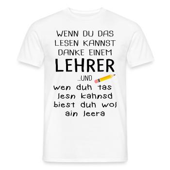 Teacher out of conviction teaching passion - Men's T-Shirt - white - Front - AI Model Male 178 dark (178cm)