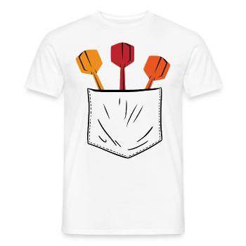 Retro Graphic Dart Player Darts Dartboard Bullseye - Men's T-Shirt - white - Front - AI Model Male 178 dark (178cm)