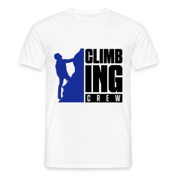 climbing crew - Men's T-Shirt - white - Front - AI Model Male 178 dark (178cm)