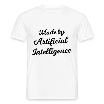 Made by Artificial Inteligence - Men's T-Shirt - white - Front - AI Model Male 178 dark (178cm)
