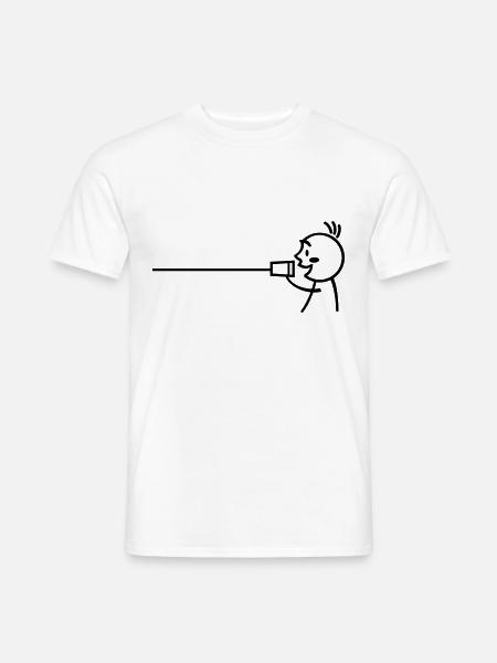 love tin can telephone couple shirt - boy - Männer T-Shirt - Weiß