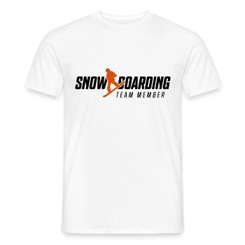 Snowboarding team - Men's T-Shirt - white - Front - AI Model Male 178 dark (178cm)