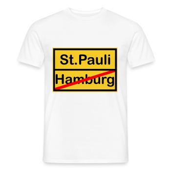Les supporters de Pauli - T-shirt homme - blanc - Devant - AI Model Male 178 dark (178cm)