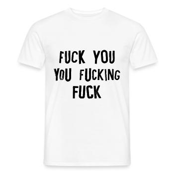 Baise toi baise baise - T-shirt homme - blanc - Devant - AI Model Male 178 dark (178cm)