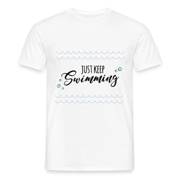 keep swimming - T-shirt homme - blanc - Devant - AI Model Male 178 dark (178cm)