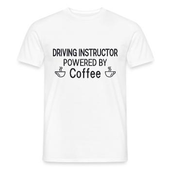 Instructeur de conduite alimenté par Coffee Drive Tutor - T-shirt homme - blanc - Devant - AI Model Male 178 dark (178cm)