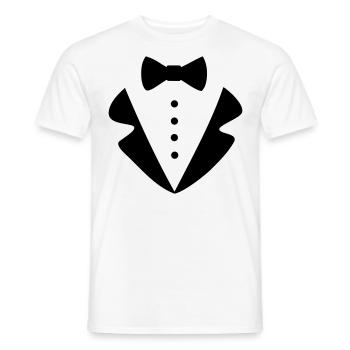 Karneval Kostüm Fasching Anzug Fliege Gentlemen - Männer T-Shirt - Weiß - Vorne - AI Model Male 178 dark (178cm)