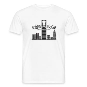 Riyadh, gift, gift idea - Men's T-Shirt - white - Front - AI Model Male 178 dark (178cm)