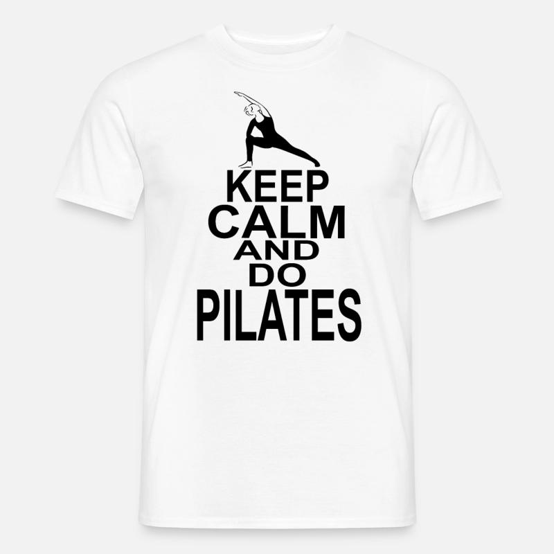 Keep Calm and do Pilates - Men's T-Shirt - white