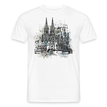 Cologne - Männer T-Shirt - Weiß - Vorne - AI Model Male 178 dark (178cm)