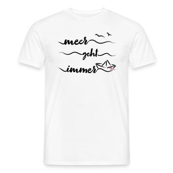 Papierschiff Meer Papierboot Papierschiffchen - Männer T-Shirt - Weiß - Vorne - AI Model Male 178 dark (178cm)