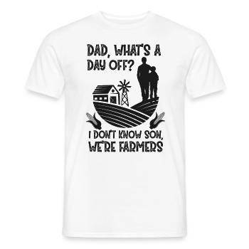 We're Farmers Dad Son Life Agriculture - Men's T-Shirt - white - Front - AI Model Male 178 dark (178cm)