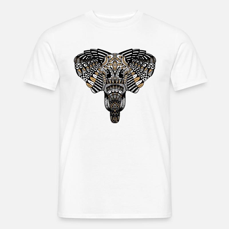 Elefant Mandala perfekte Geschenkidee - Männer T-Shirt - Weiß