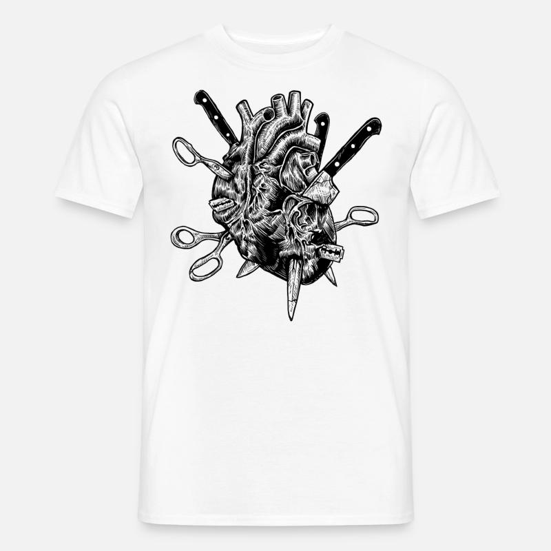 Broken Heart - Männer T-Shirt - Weiß
