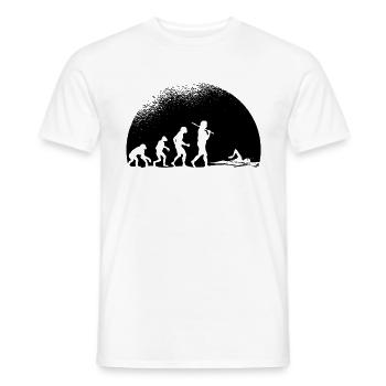 Evolution Schwimmen - Männer T-Shirt - Weiß - Vorne - AI Model Male 178 dark (178cm)