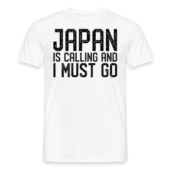 Le Japon appelle je dois y aller - T-shirt homme - blanc - Devant - AI Model Male 178 dark (178cm)
