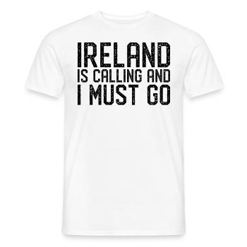 Ireland is calling i must go - Men's T-Shirt - white - Front - AI Model Male 178 dark (178cm)