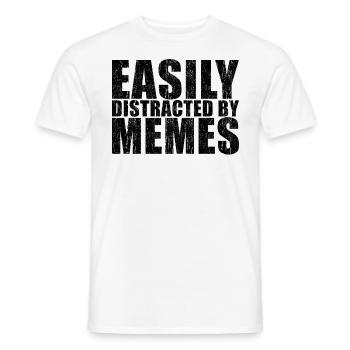 Mème drôle de dicton - T-shirt homme - blanc - Devant - AI Model Male 178 dark (178cm)