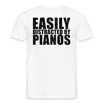 Pianist Geschenk - Männer T-Shirt - Weiß - Vorne - AI Model Male 178 dark (178cm)