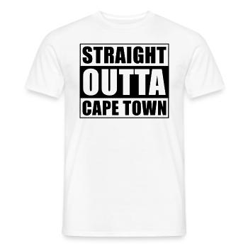 Straight outta Le Cap - T-shirt homme - blanc - Devant - AI Model Male 178 dark (178cm)
