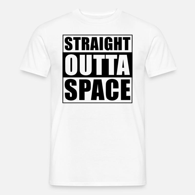 Straight outta Space - Männer T-Shirt - Weiß