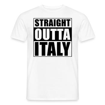 Straight outta Italy - Men's T-Shirt - white - Front - AI Model Male 178 dark (178cm)