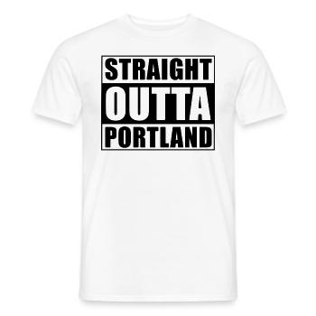 Straight outta Portland - Männer T-Shirt - Weiß - Vorne - AI Model Male 178 dark (178cm)