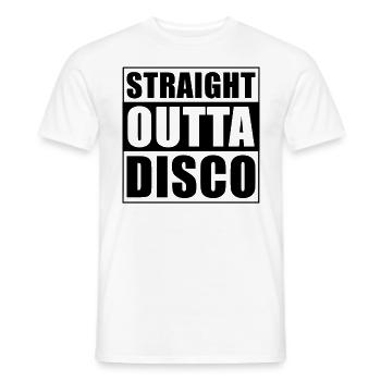 Discothèque directe - T-shirt homme - blanc - Devant - AI Model Male 178 dark (178cm)