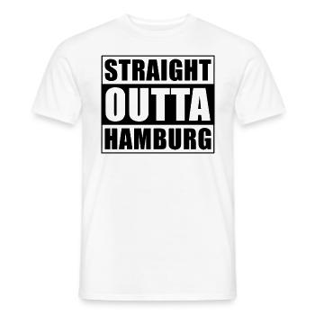 Straight outta Hamburg - Männer T-Shirt - Weiß - Vorne - AI Model Male 178 dark (178cm)