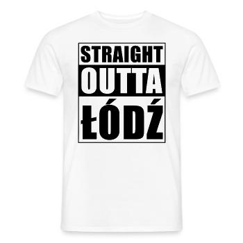 Tout droit sorti Lodz - T-shirt homme - blanc - Devant - AI Model Male 178 dark (178cm)