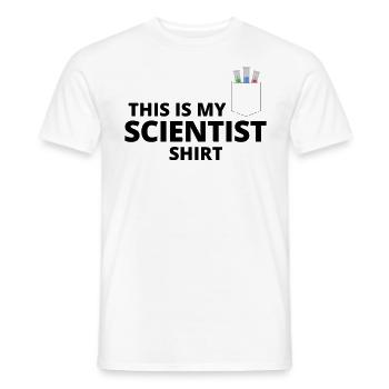 Ma chemise de scientifique - T-shirt homme - blanc - Devant - AI Model Male 178 dark (178cm)
