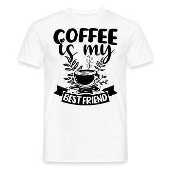 Le café est mon meilleur ami - T-shirt homme - blanc - Devant - AI Model Male 178 dark (178cm)