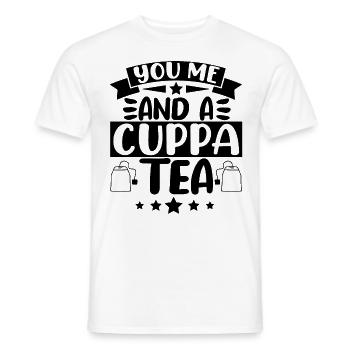 Toi moi et un thé Cuppa - T-shirt homme - blanc - Devant - AI Model Male 178 dark (178cm)