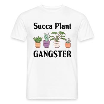 Succa Plant Gangster High Life Hobby Fun - T-shirt homme - blanc - Devant - AI Model Male 178 dark (178cm)