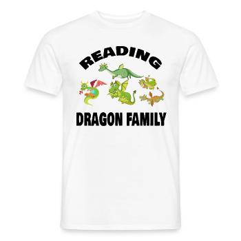 Bibliothèque de l’équipe de la famille Dragon - T-shirt homme - blanc - Devant - AI Model Male 178 dark (178cm)