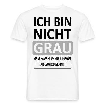 Ich bin Nicht GRAU - Version 1 - Männer T-Shirt - Weiß - Vorne - AI Model Male 178 dark (178cm)