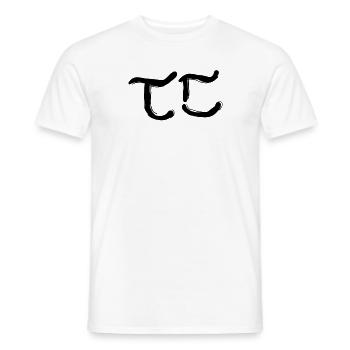 Lettre coréenne double t - T-shirt homme - blanc - Devant - AI Model Male 178 dark (178cm)