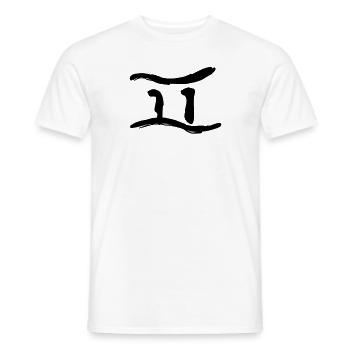 Lettre coréenne P - T-shirt homme - blanc - Devant - AI Model Male 178 dark (178cm)
