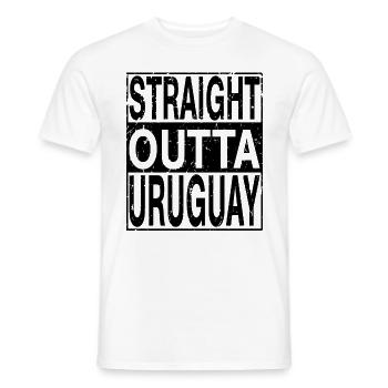 Uruguay Straight outta Uruguay - Männer T-Shirt - Weiß - Vorne - AI Model Male 178 dark (178cm)