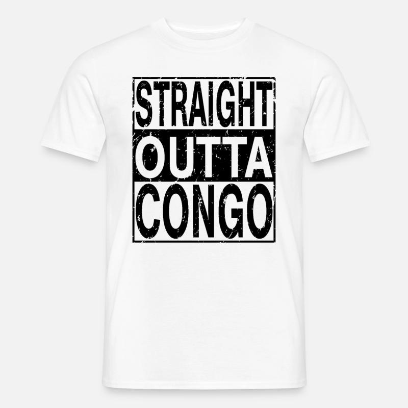 Kongo Straight outta Kongo - Männer T-Shirt - Weiß