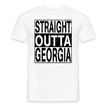 Georgia Straight outta Georgia - Men's T-Shirt - white - Front - AI Model Male 178 dark (178cm)