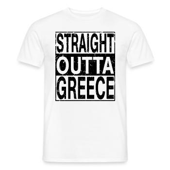 Grèce Tout droit sorti de Grèce - T-shirt homme - blanc - Devant - AI Model Male 178 dark (178cm)