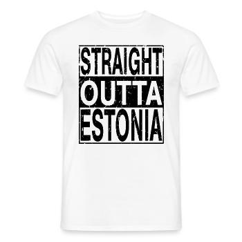 Estonia Straight outta Estonia - Men's T-Shirt - white - Front - AI Model Male 178 dark (178cm)