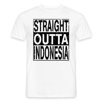 Indonesien Straight outta Indonesien - Männer T-Shirt - Weiß - Vorne - AI Model Male 178 dark (178cm)