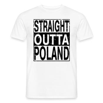 Pologne Tout droit sorti de Pologne - T-shirt homme - blanc - Devant - AI Model Male 178 dark (178cm)